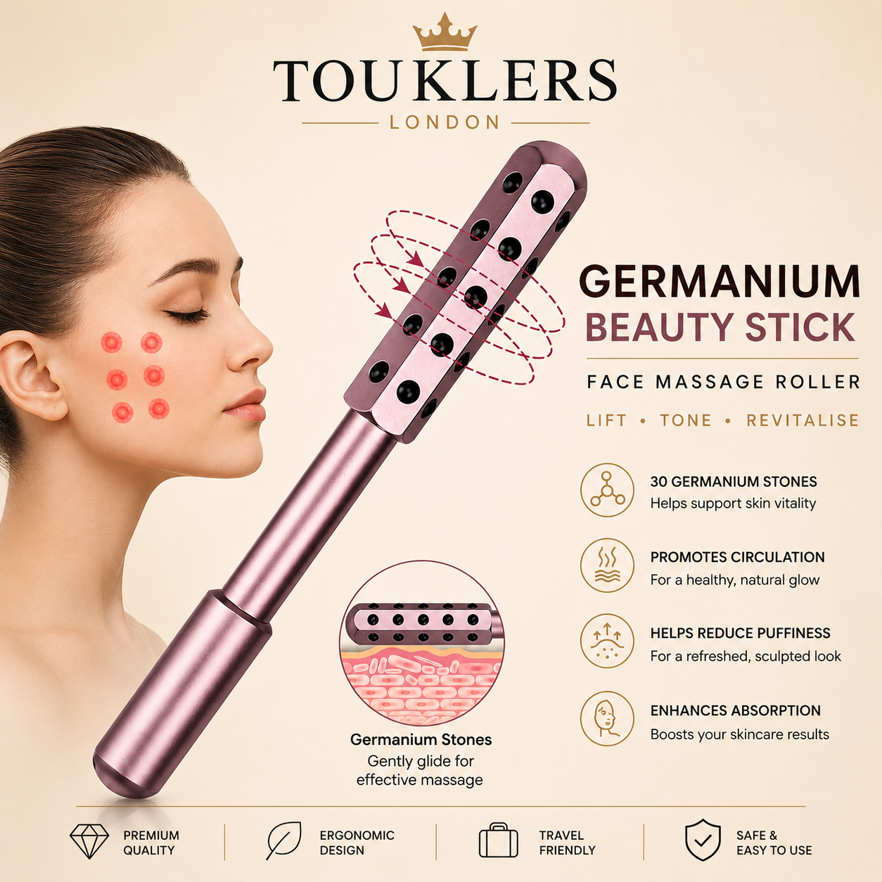TOUKLERS Germanium Beauty Stick-Uk & Europe