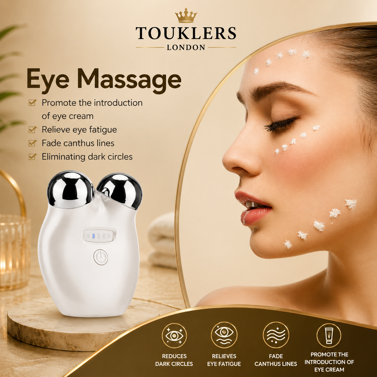 Touklers SculptPro™ EMS Microcurrent Face Massager | Facial Lifting & Skin Firming Device.Uk & Europe