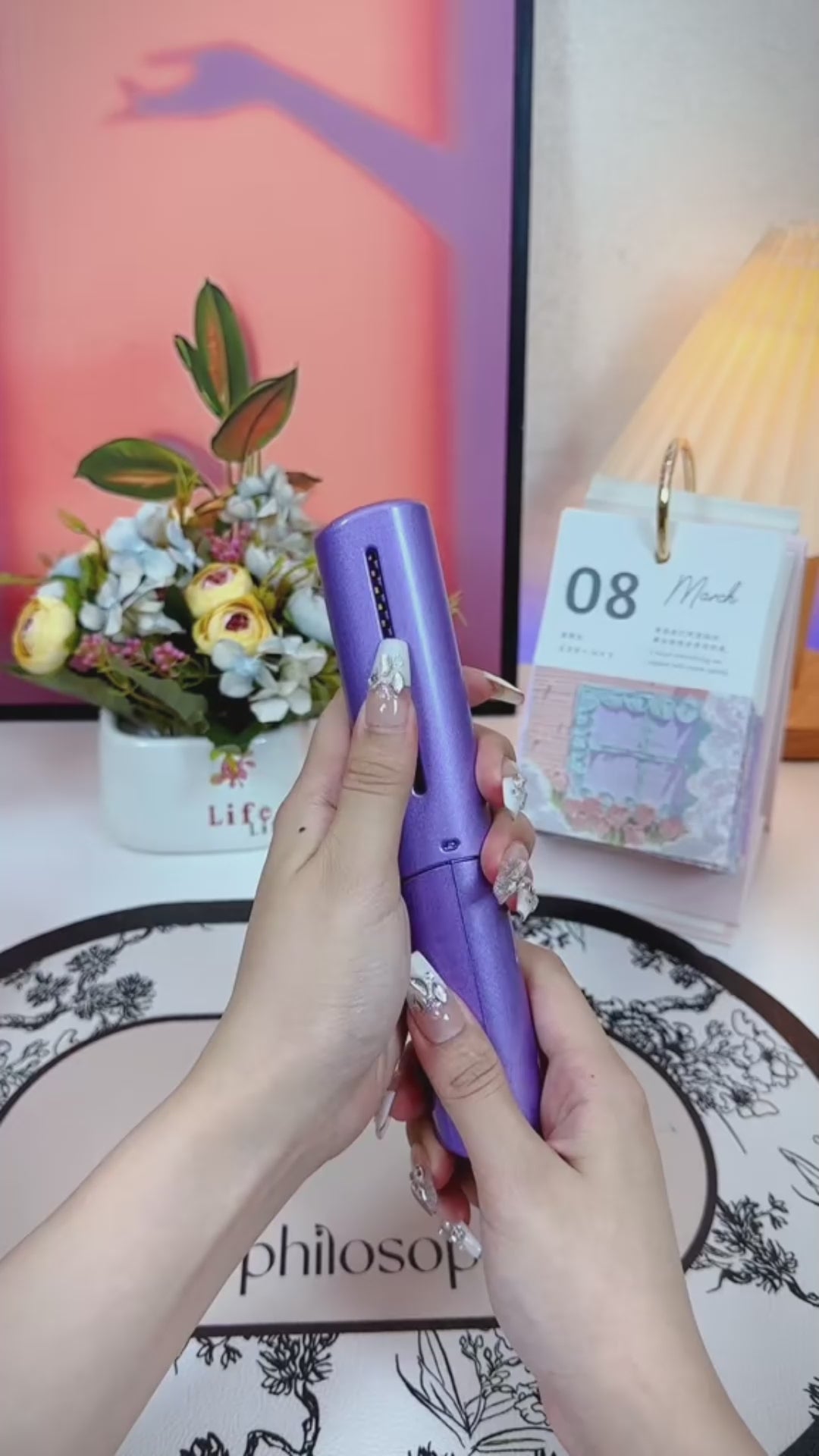 Touklers Pro™ 2-in-1 Cordless Hair Straightener & Curler Brush